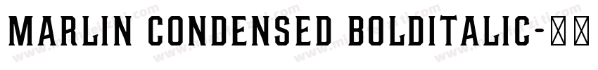 Marlin Condensed BoldItalic字体转换